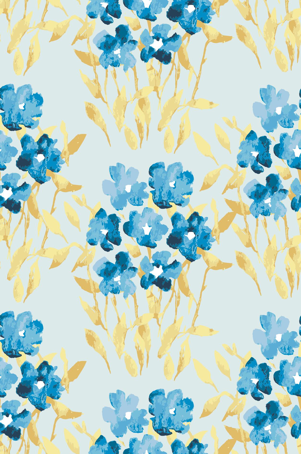 Sky Floral Print