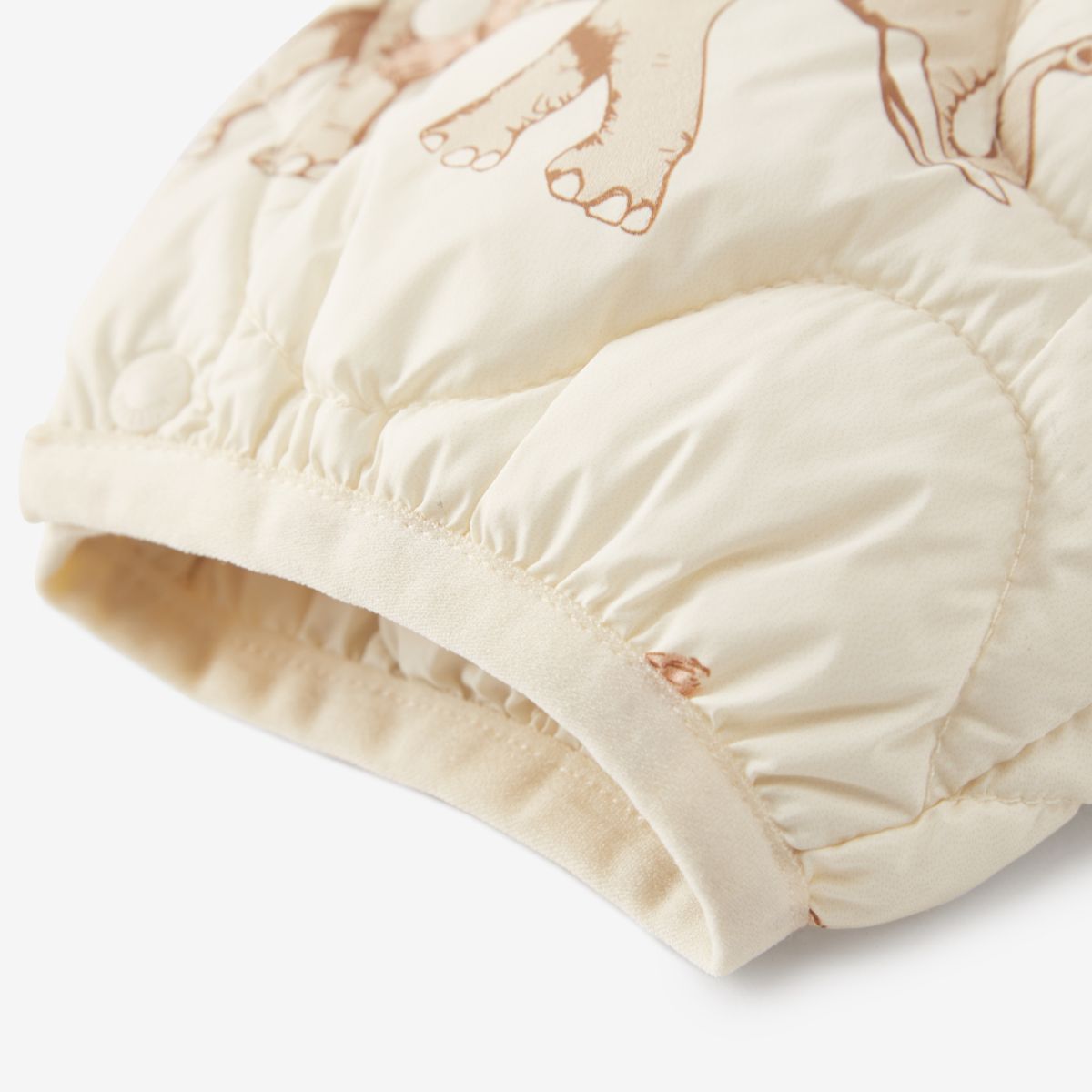 Tutu Elephant Lightweight Down Hooded Jumpsuit Sleeve Detail
