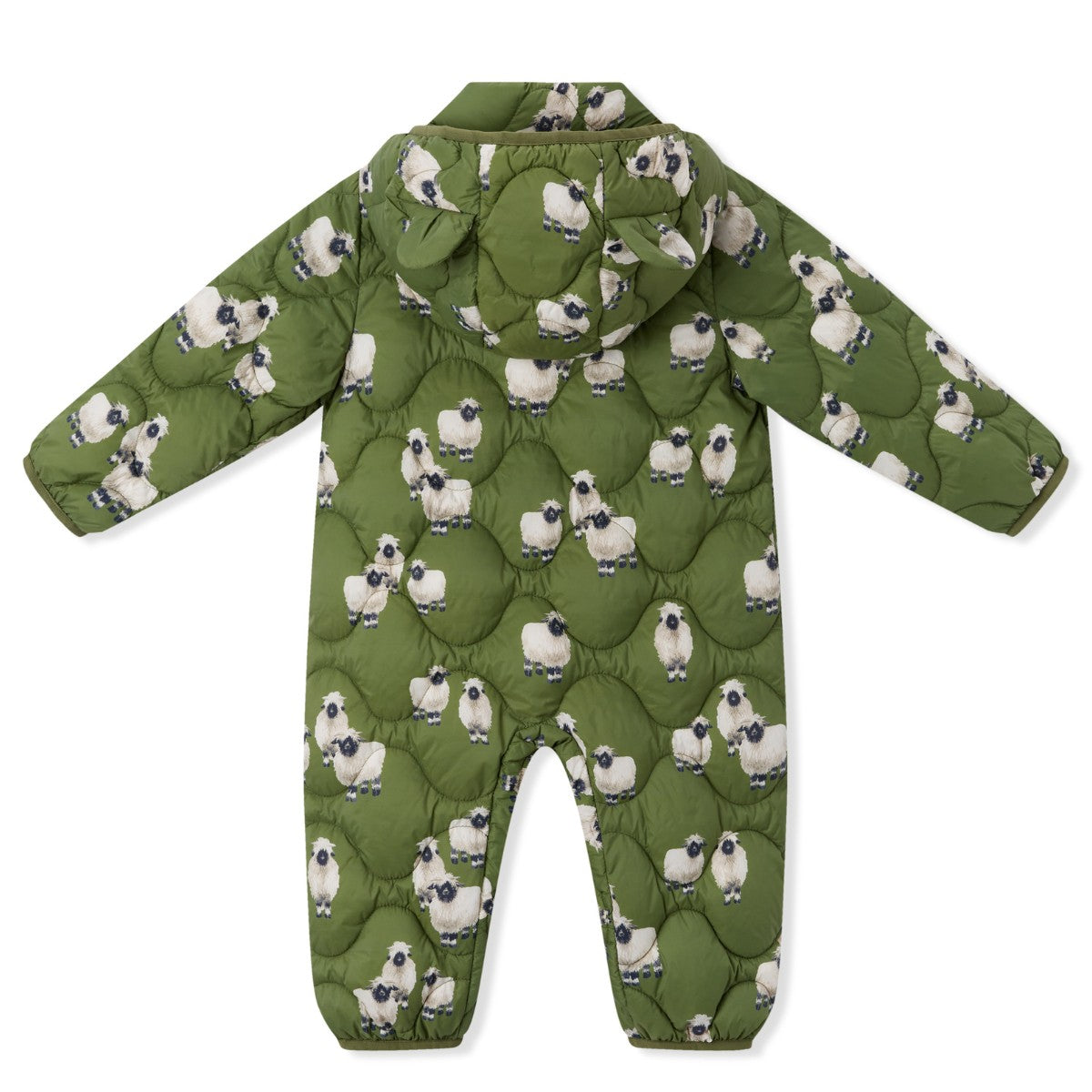 Valais Sheep Lightweight Down Hooded Jumpsuit Back