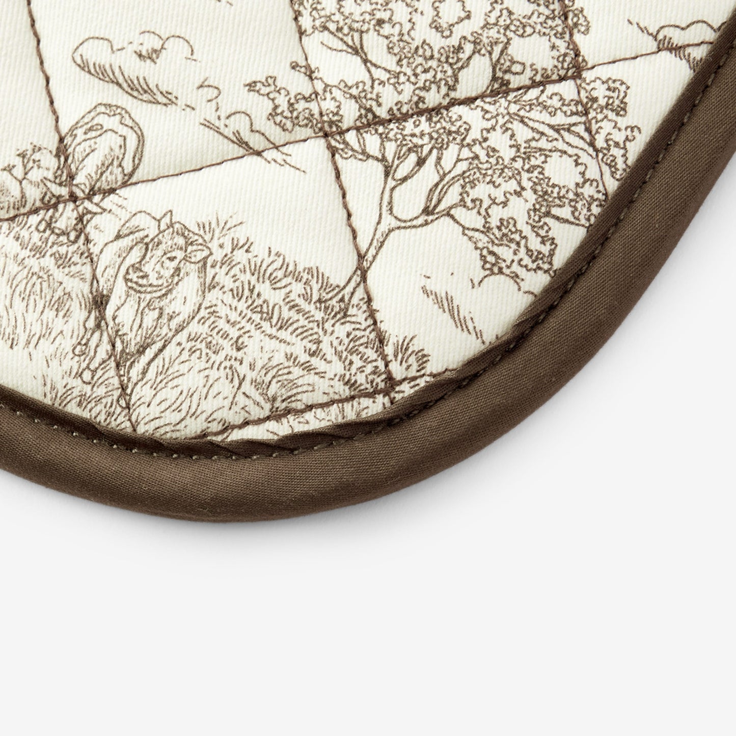 Country Toile Double Oven Mitt