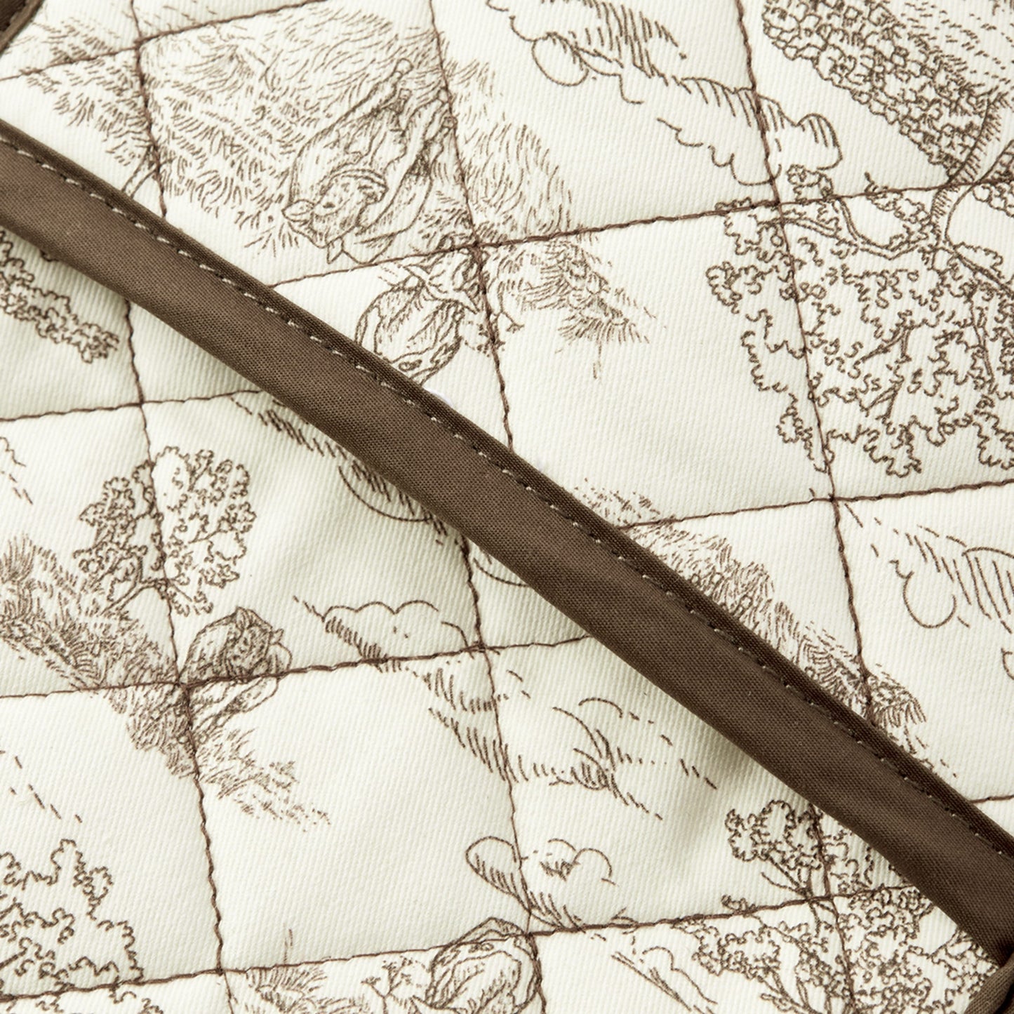 Country Toile Double Oven Mitt