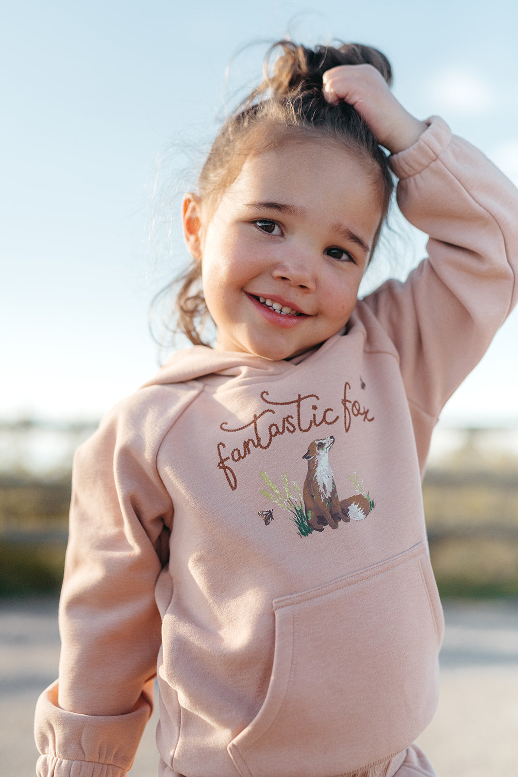 Dusty Rose Bear Ear Hoodie