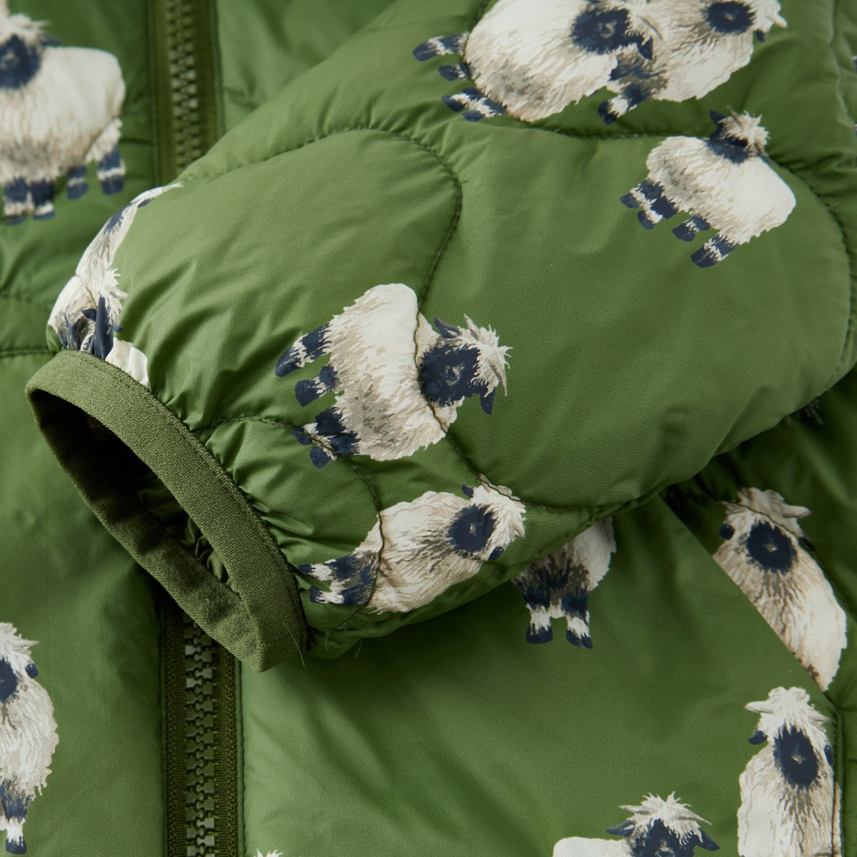 Valais Sheep Lightweight Down Hooded Jacket Sleeve