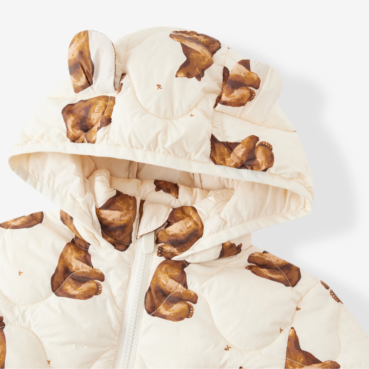 Honey Bear Lightweight Down Hooded Jacket Hood