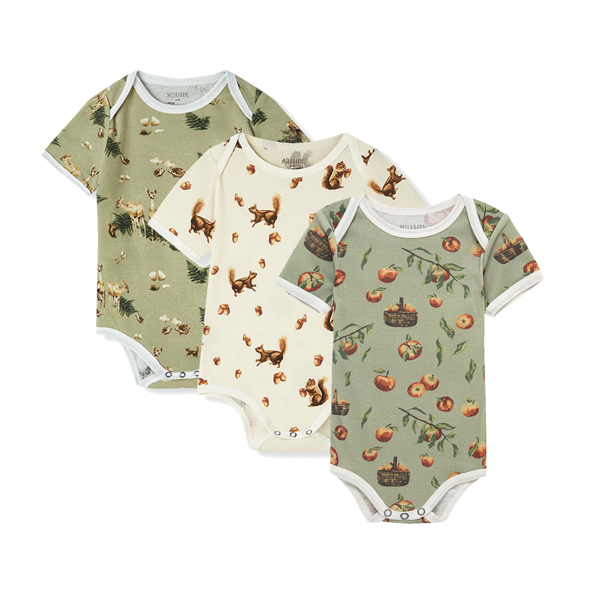 Short Sleeve One Piece 3-Pack: Woods