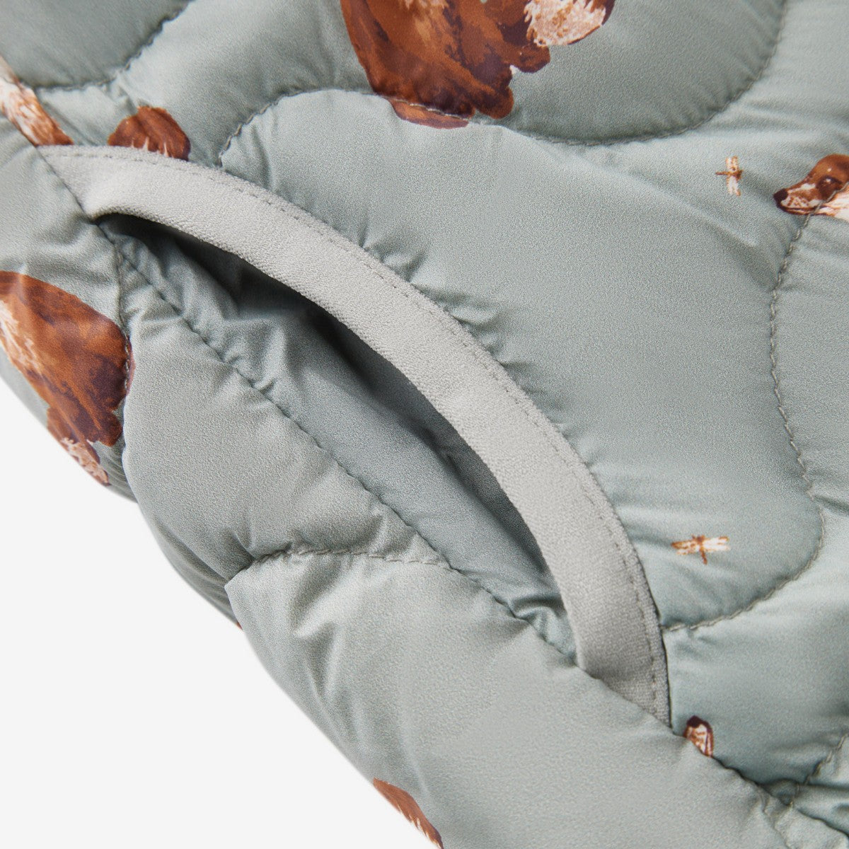 Milkbarn Kids Nylon Down Vest Fox baby Apparel Cold Weather in Gold Fox fabric Other View