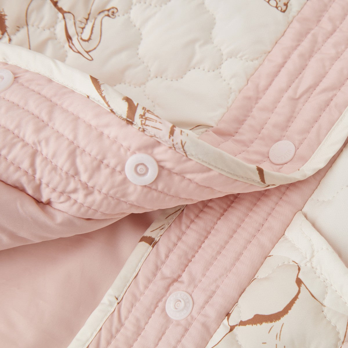 Tutu Elephant Quilted Jacket and Scarf Lapel