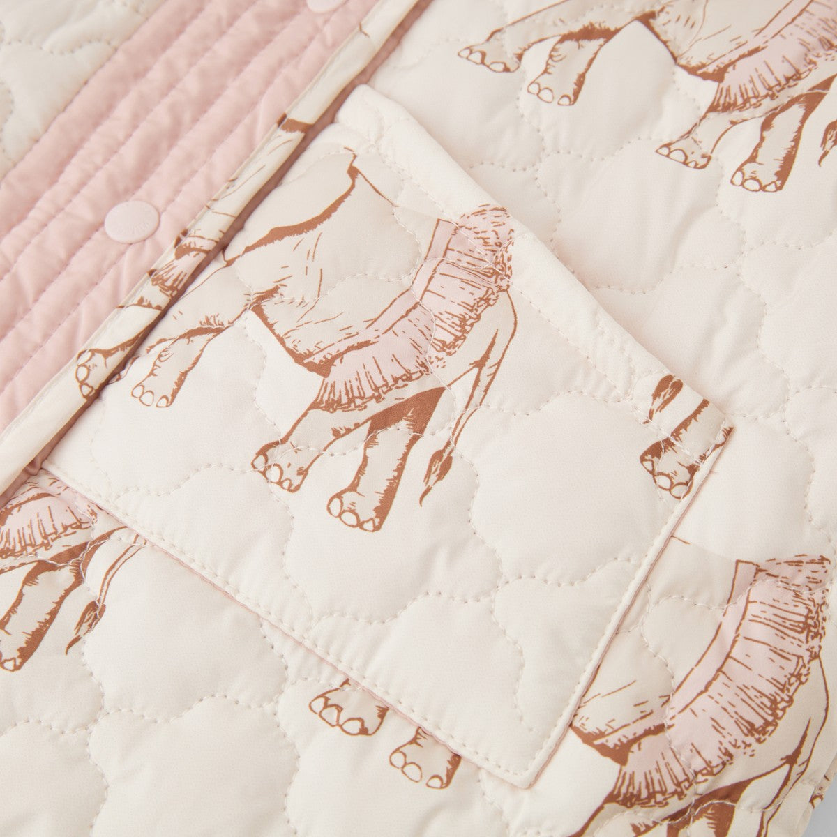 Tutu Elephant Quilted Jacket and Scarf Pocket