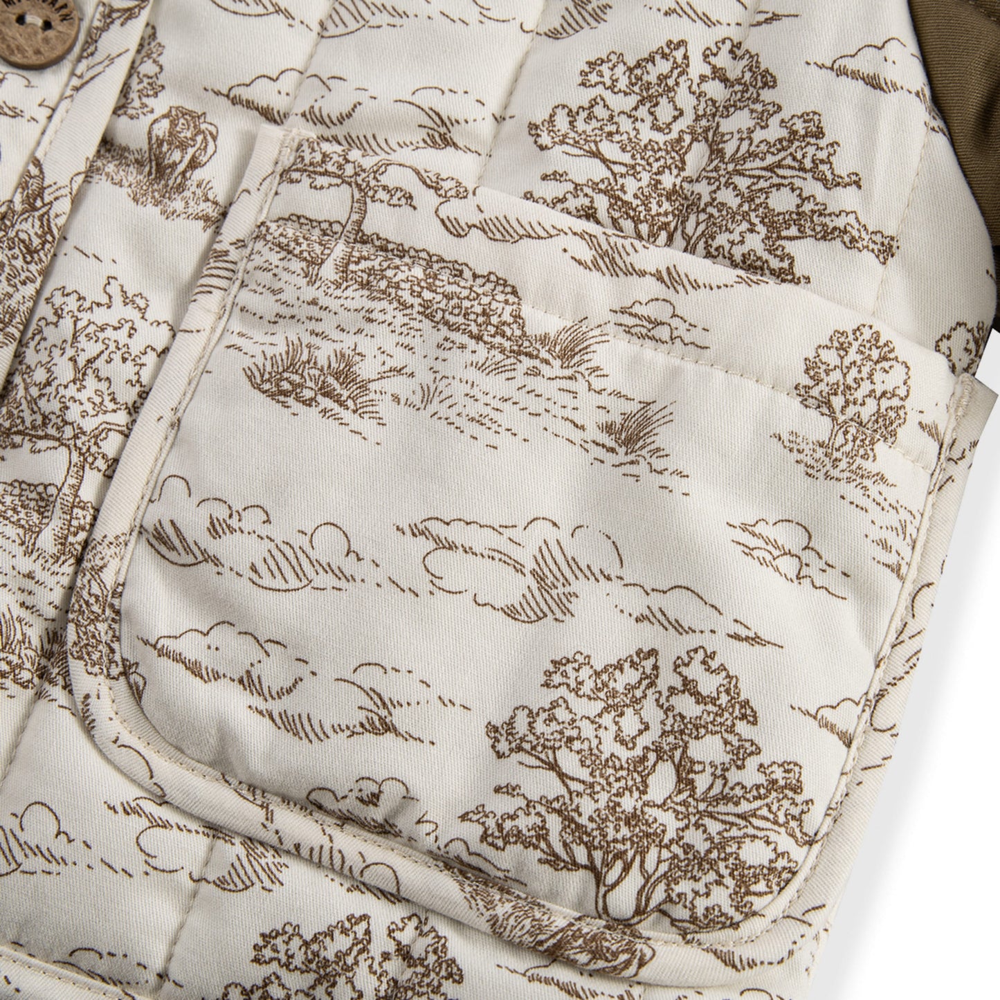 Country Toile Quilted Coat