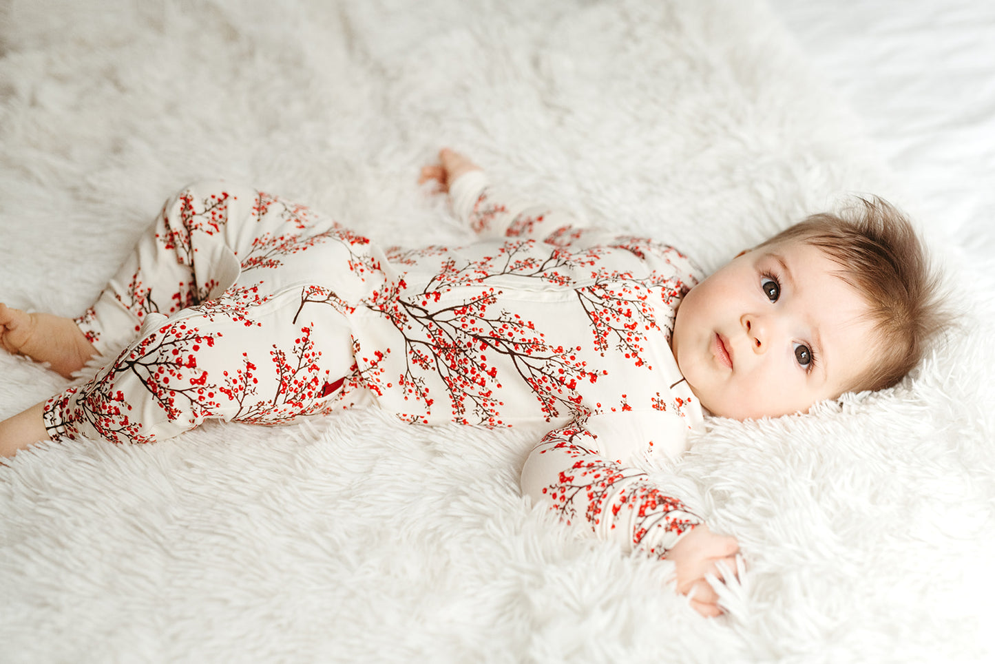 Winterberry Cotton Stretch Zipper Pajama