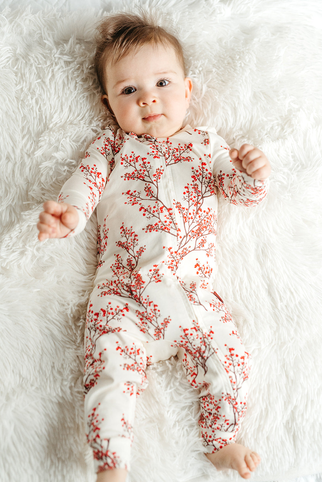 Winterberry Cotton Stretch Zipper Pajama