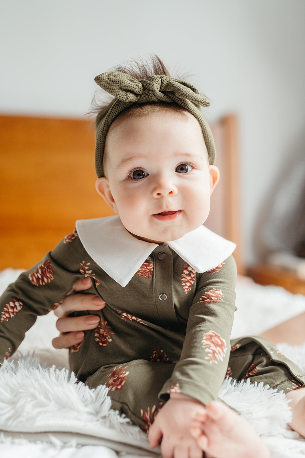 Pinecone Cotton Stretch Collar LS Jumpsuit