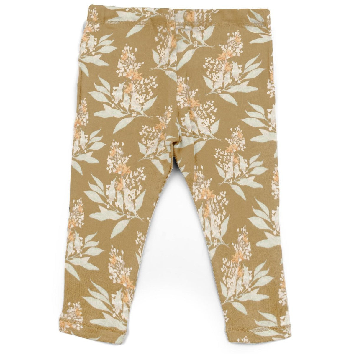 15139 - Gold Floral Dress Leggings