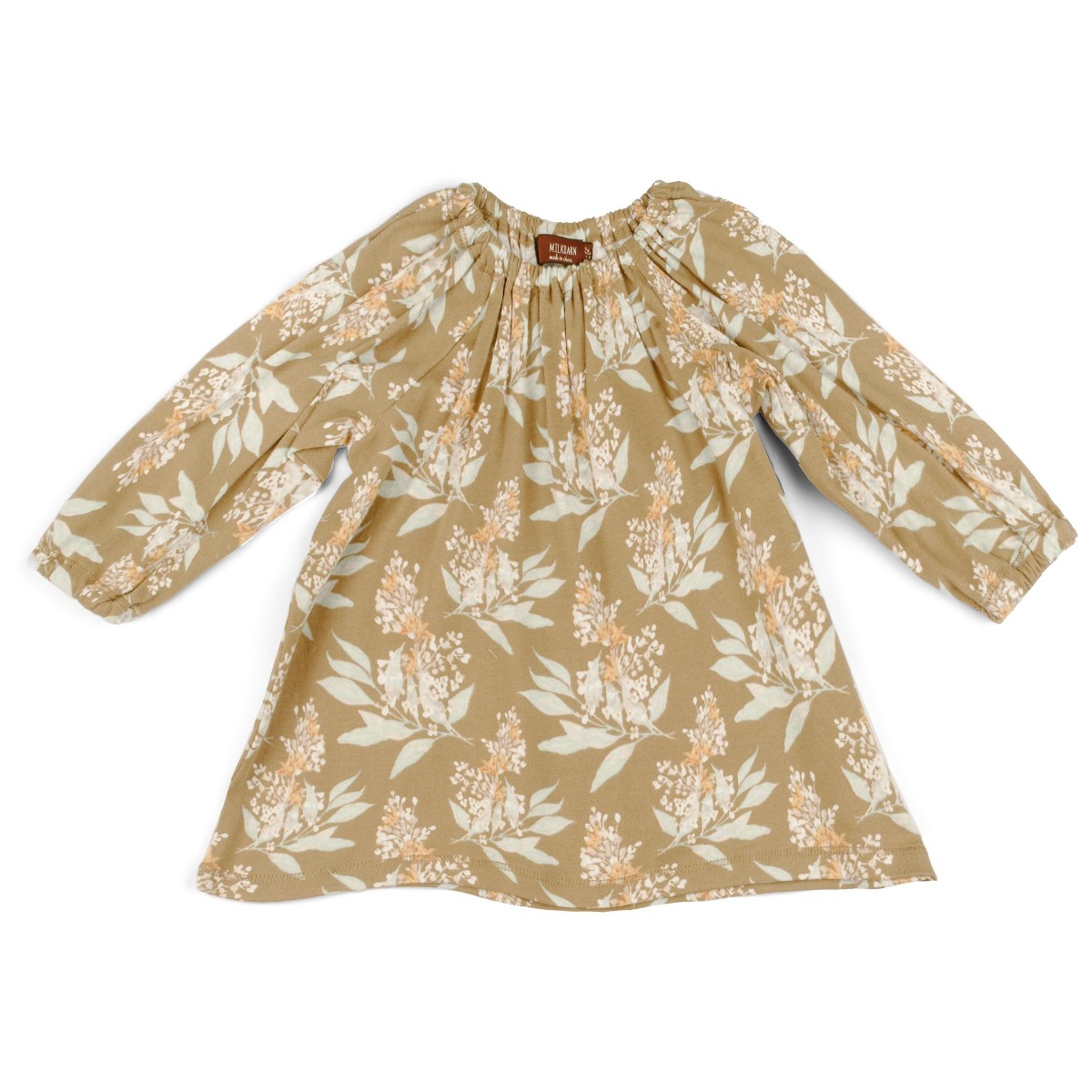 15139 - Gold Floral Dress Top