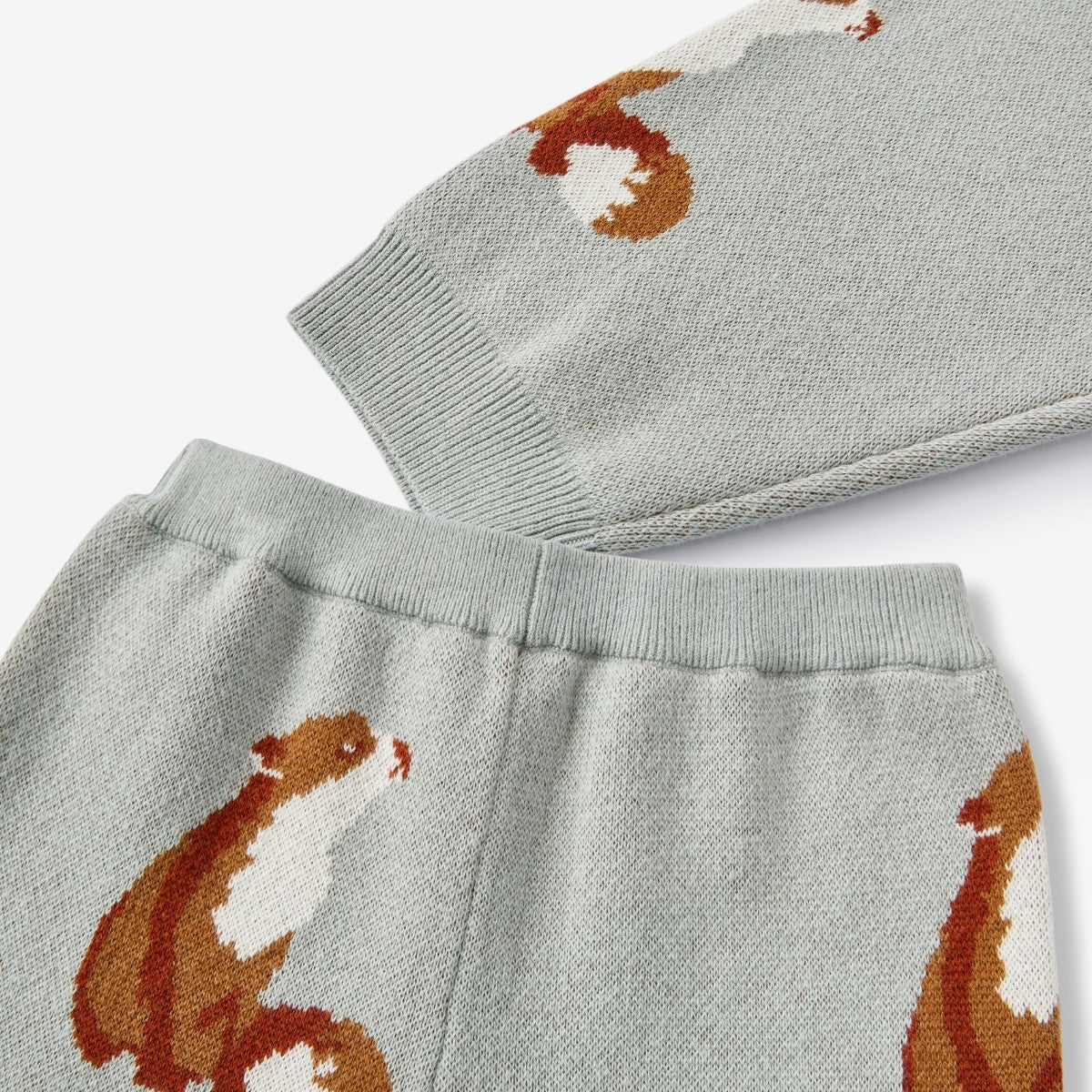 Fox Knitted Birdseye Jacquard Sweatpants Detail