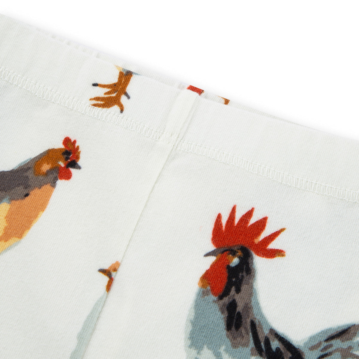 Milkbarn Kids Cotton+Spandex Stretch Active Leggings baby Apparel Bottoms in Chicken fabric Shot