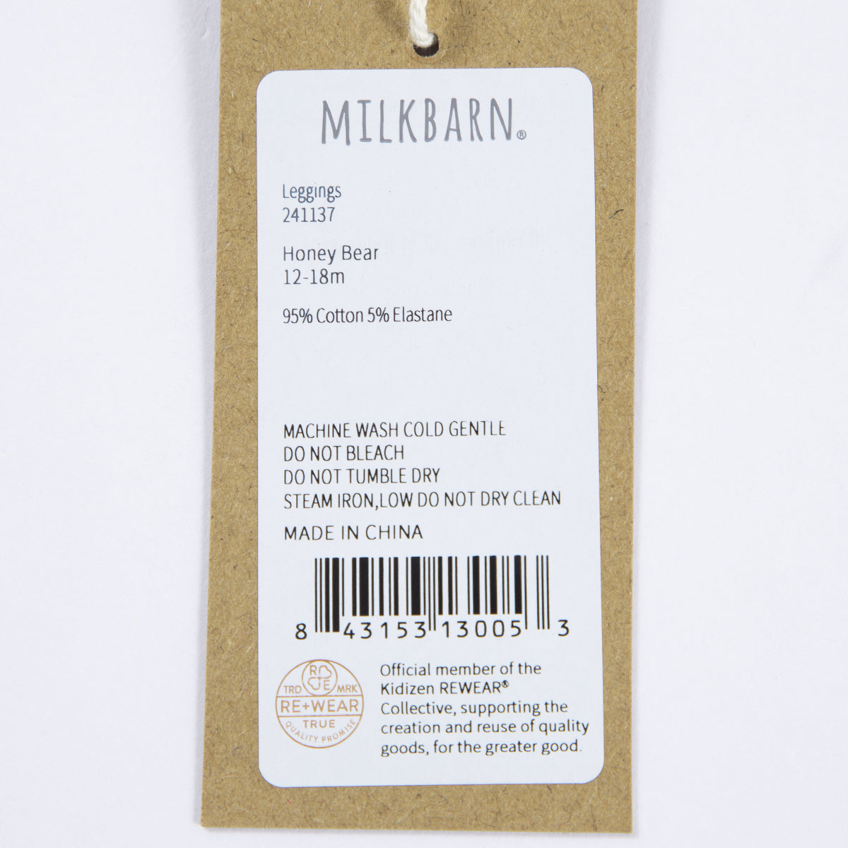 Milkbarn Kids Cotton+Spandex Stretch Active Leggings baby Apparel Bottoms in Honey Bear fabric Picture