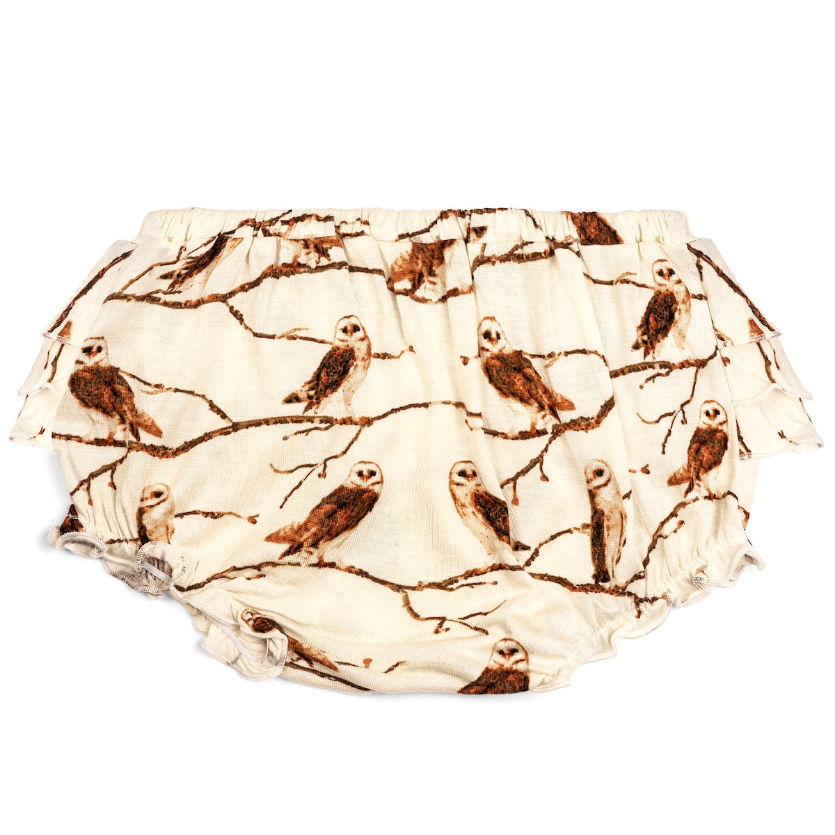 Owl Bamboo Ruffle Bloomer Front