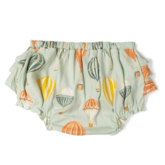 Vintage Balloons Organic Ruffle Bloomers Front