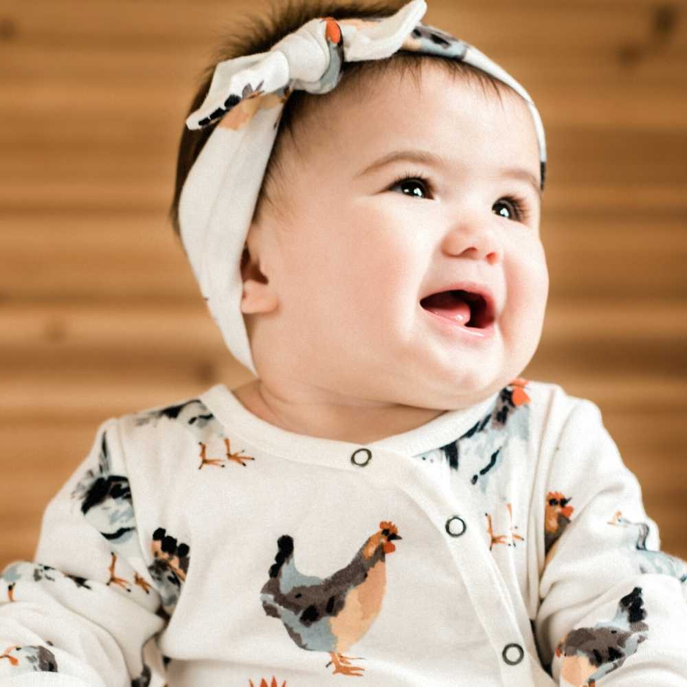 Milkbarn Kids Organic Knit Cotton Headband baby Accessories Headband in Vintage Balloons fabric Other Detail