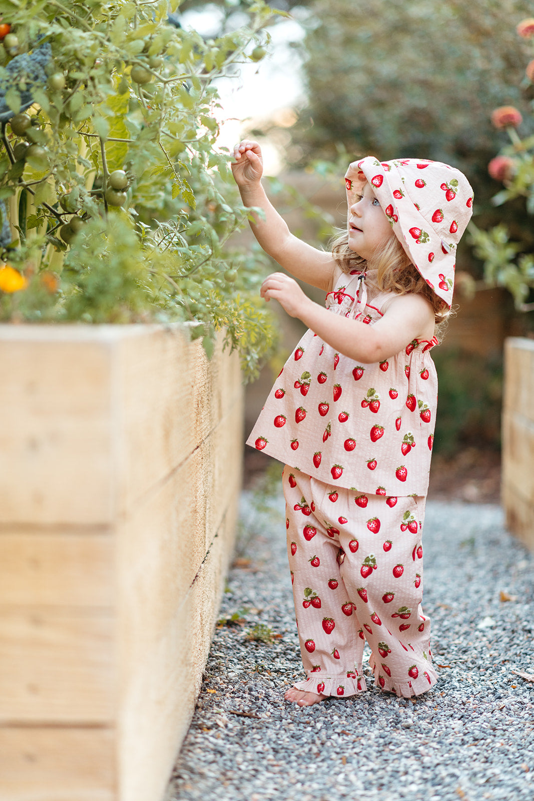 Strawberry Ruffle Tank and Pant Set
