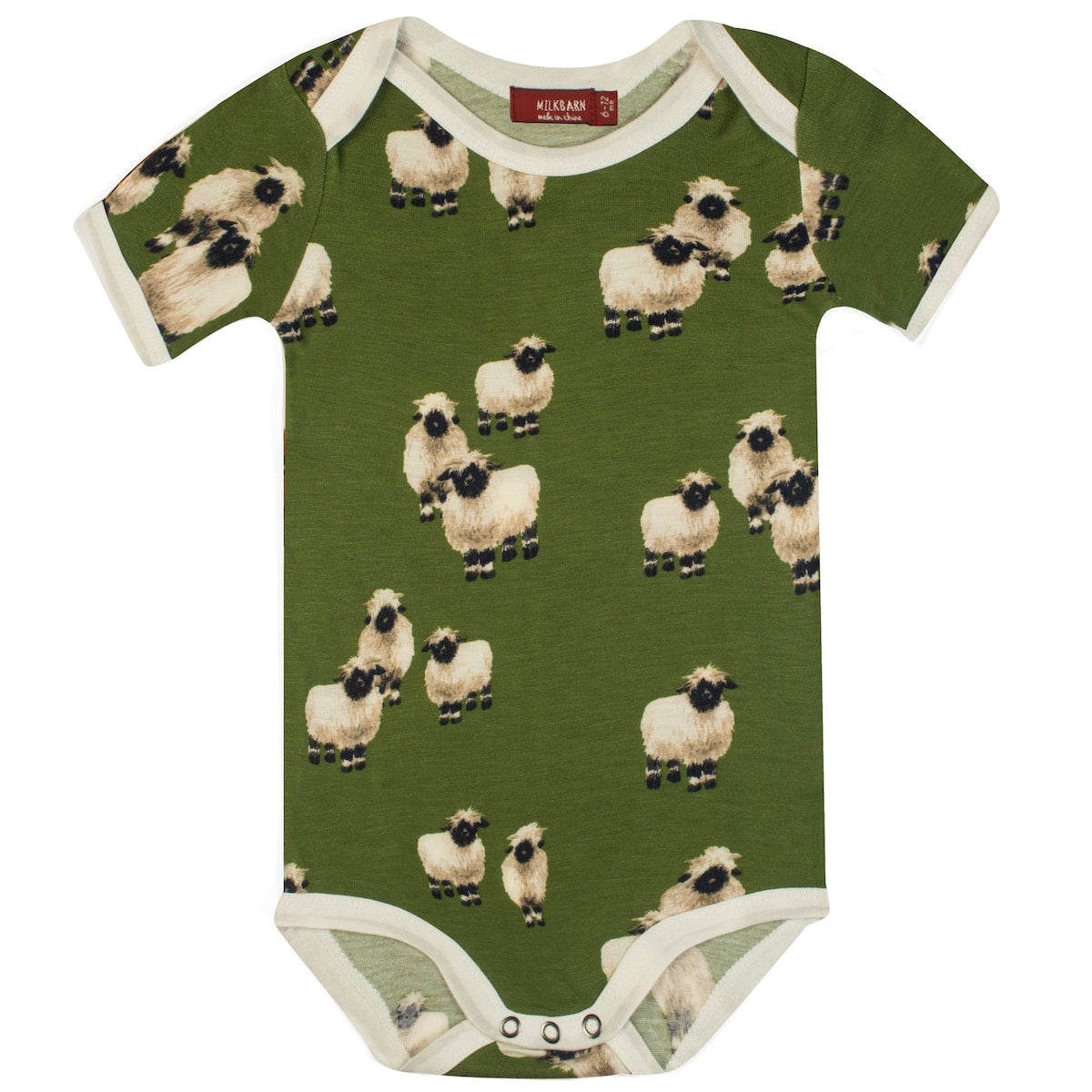Valais Sheep Bamboo Short Sleeve One Piece by Milkbarn