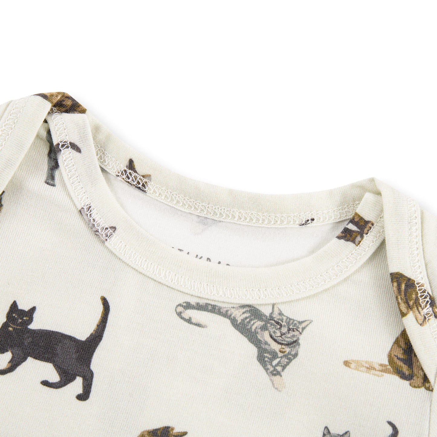 Cat Cotton Stretch Short Sleeve One Piece