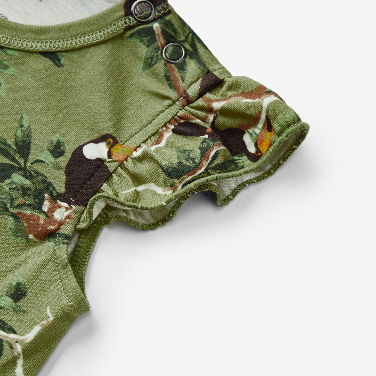 Toucan Cotton Stretch Ruffle One Piece