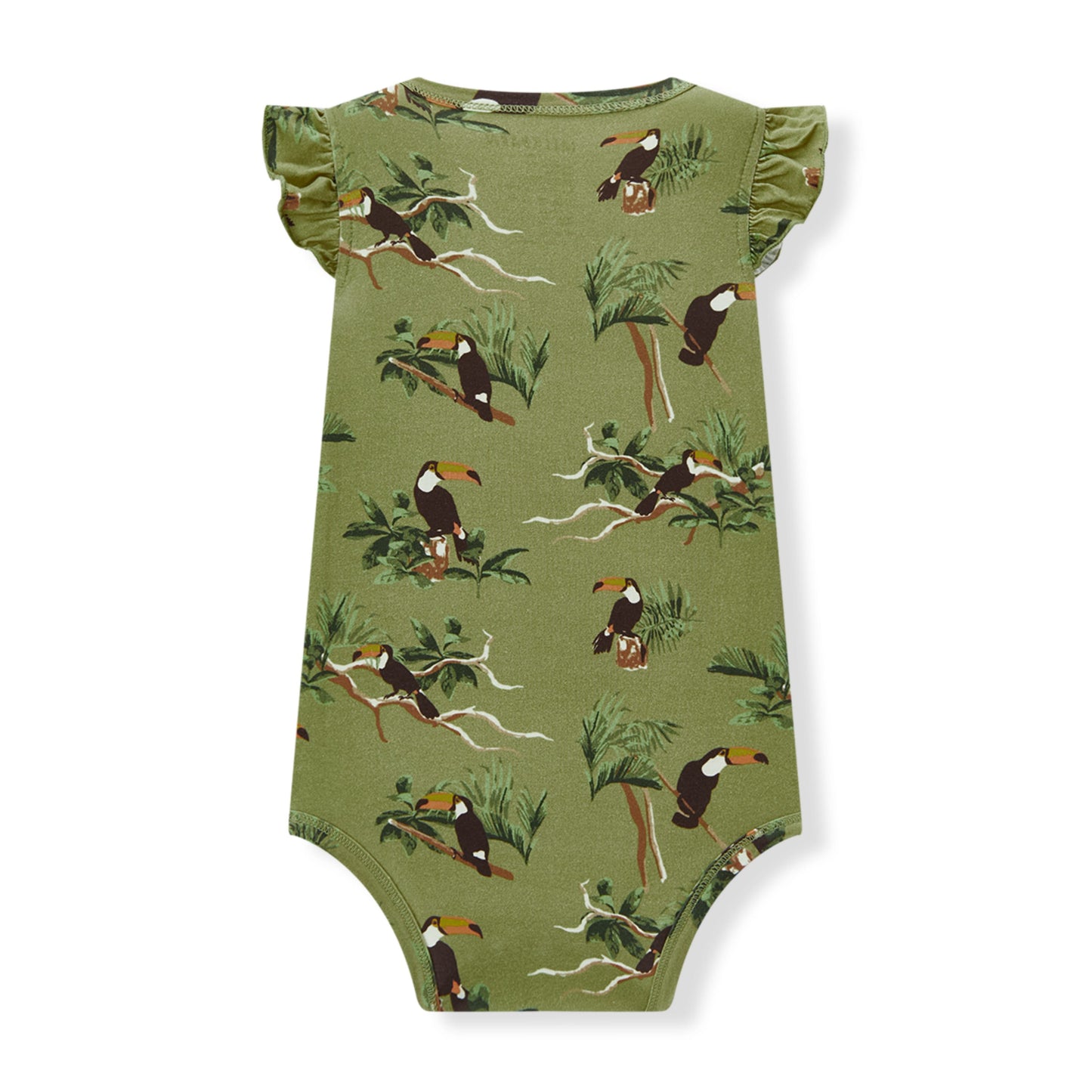 Toucan Cotton Stretch Ruffle One Piece