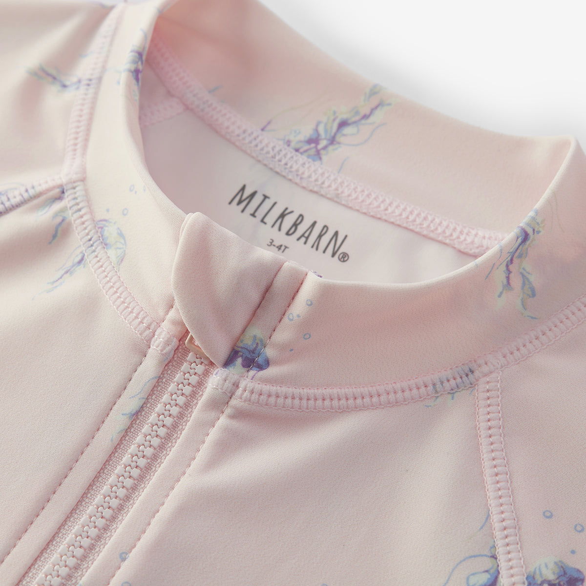 sunset jellyfish zipper shortall swimsuit