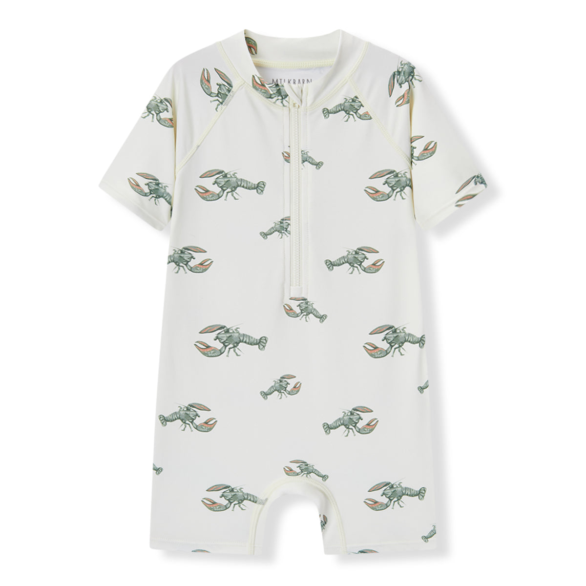 Mint Lobster Zipper Shortall Swimsuit – MILKBARN Mint Lobster Zipper Shortall Swimsuit – MILKBARN