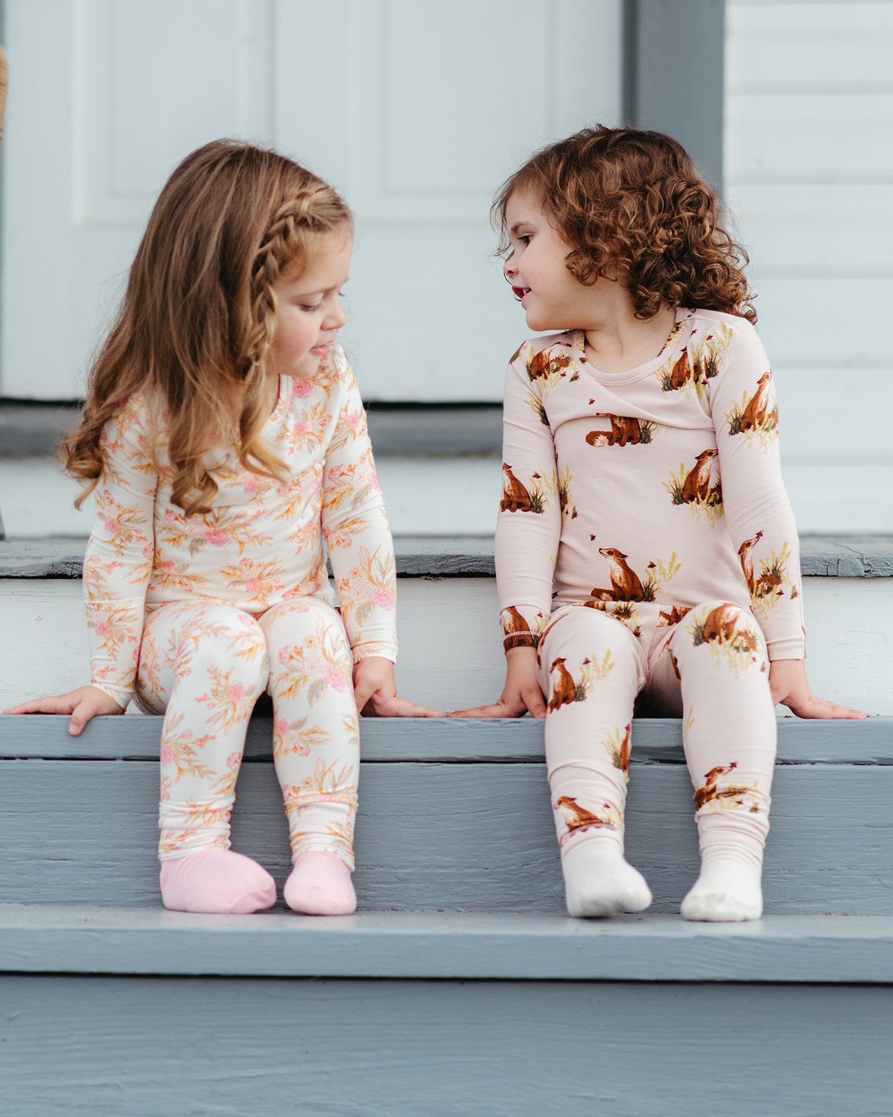 Vintage Floral Bamboo Stretch LS Two Piece Pajama Set