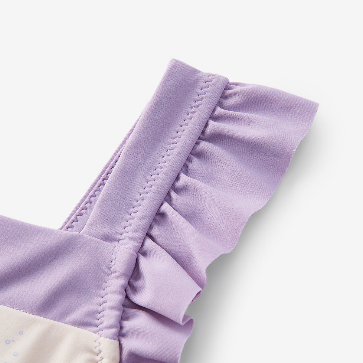 sunset jellyfish ruffle square neck swimsuit