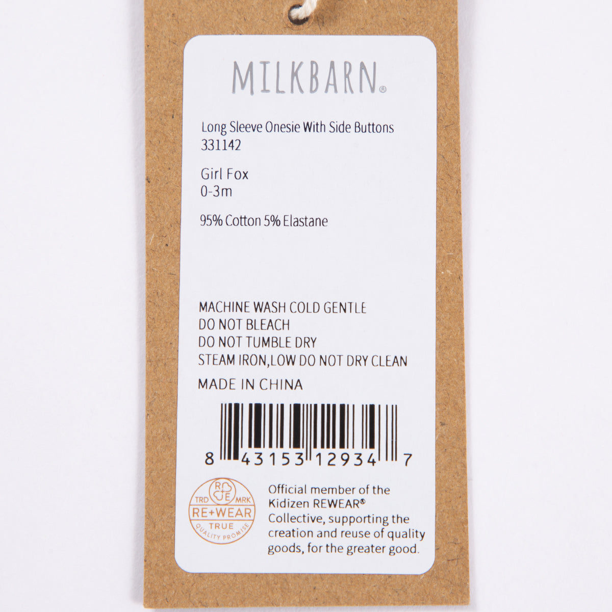 Milkbarn Kids Cotton+Spandex Stretch Crossover Long Sleeve One Piece baby Apparel One Piece in Girl Fox fabric Picture