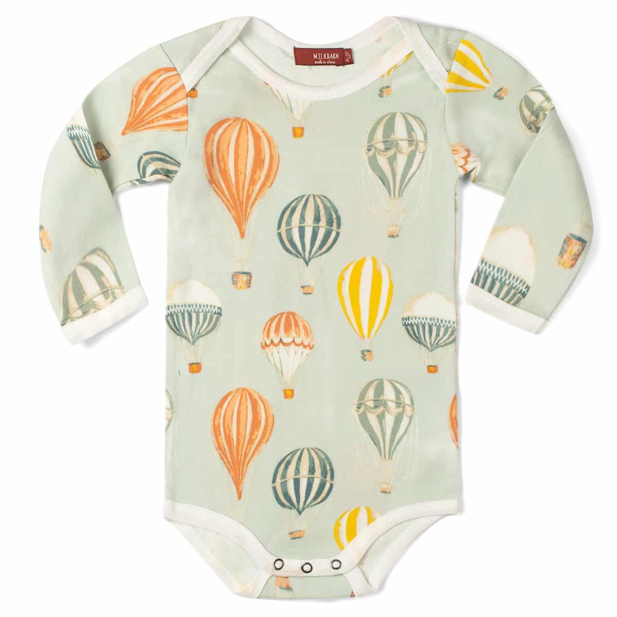 Vintage Balloons Organic Long Sleeve One Piece
