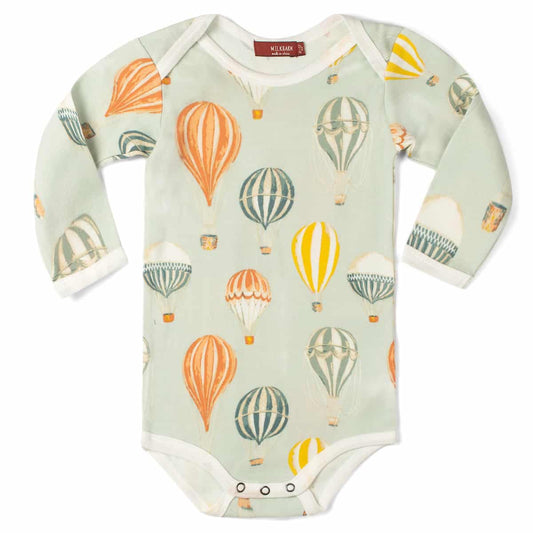 Vintage Balloons Organic Long Sleeve One Piece