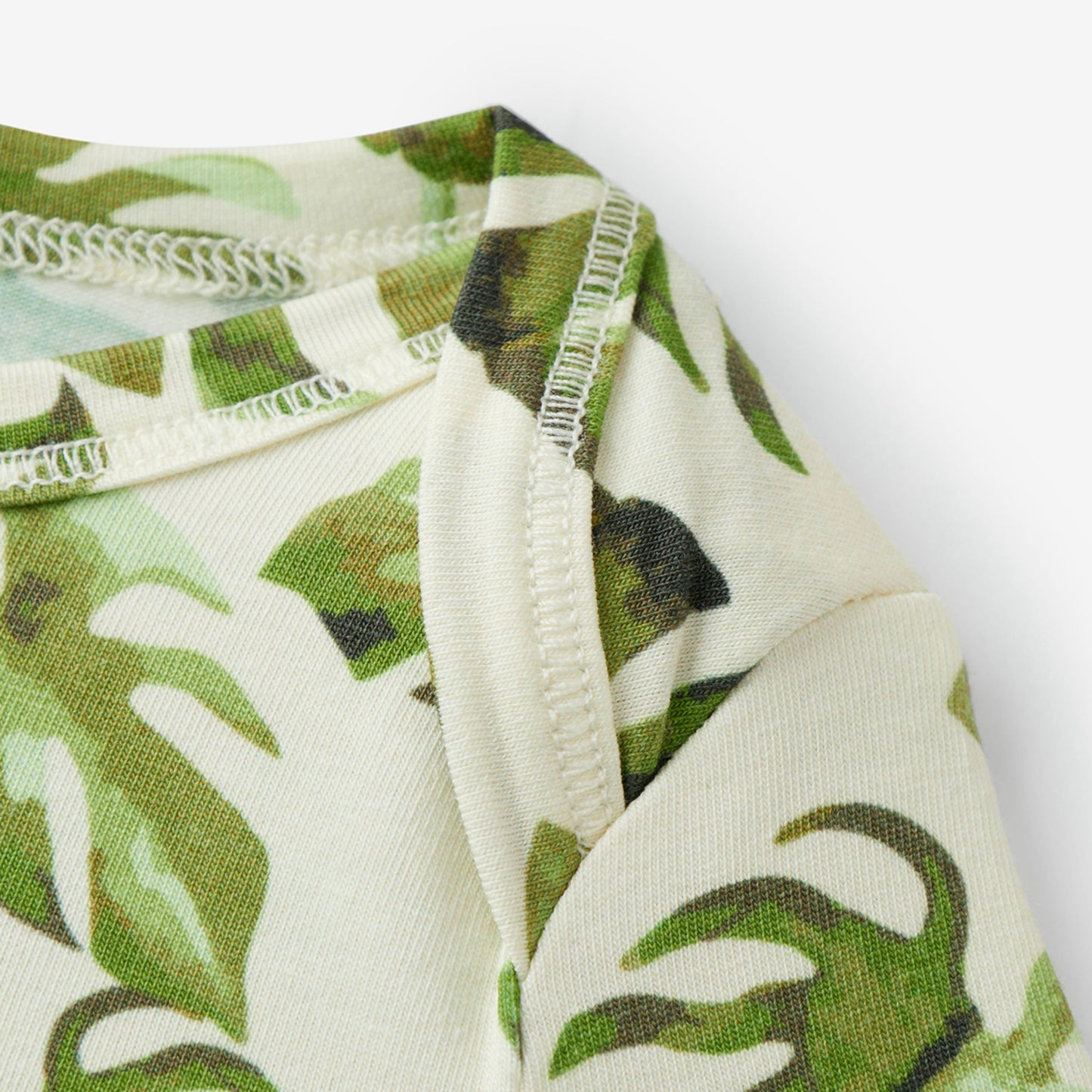 Island Leaf Cotton Stretch LS One Piece