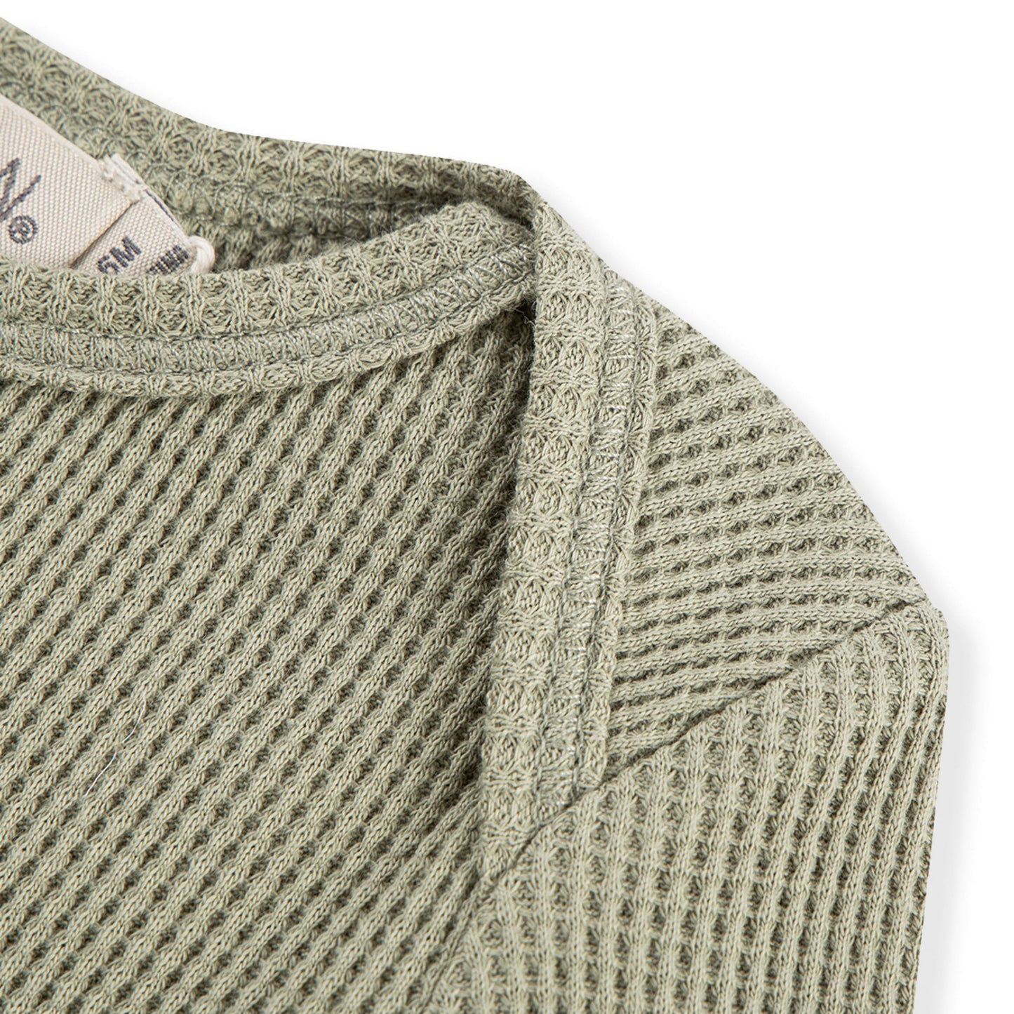 Tea Waffle Long Sleeve One Piece