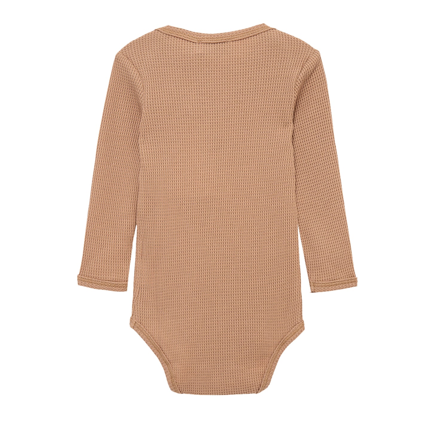 Tawny Rose Waffle Long Sleeve One Piece