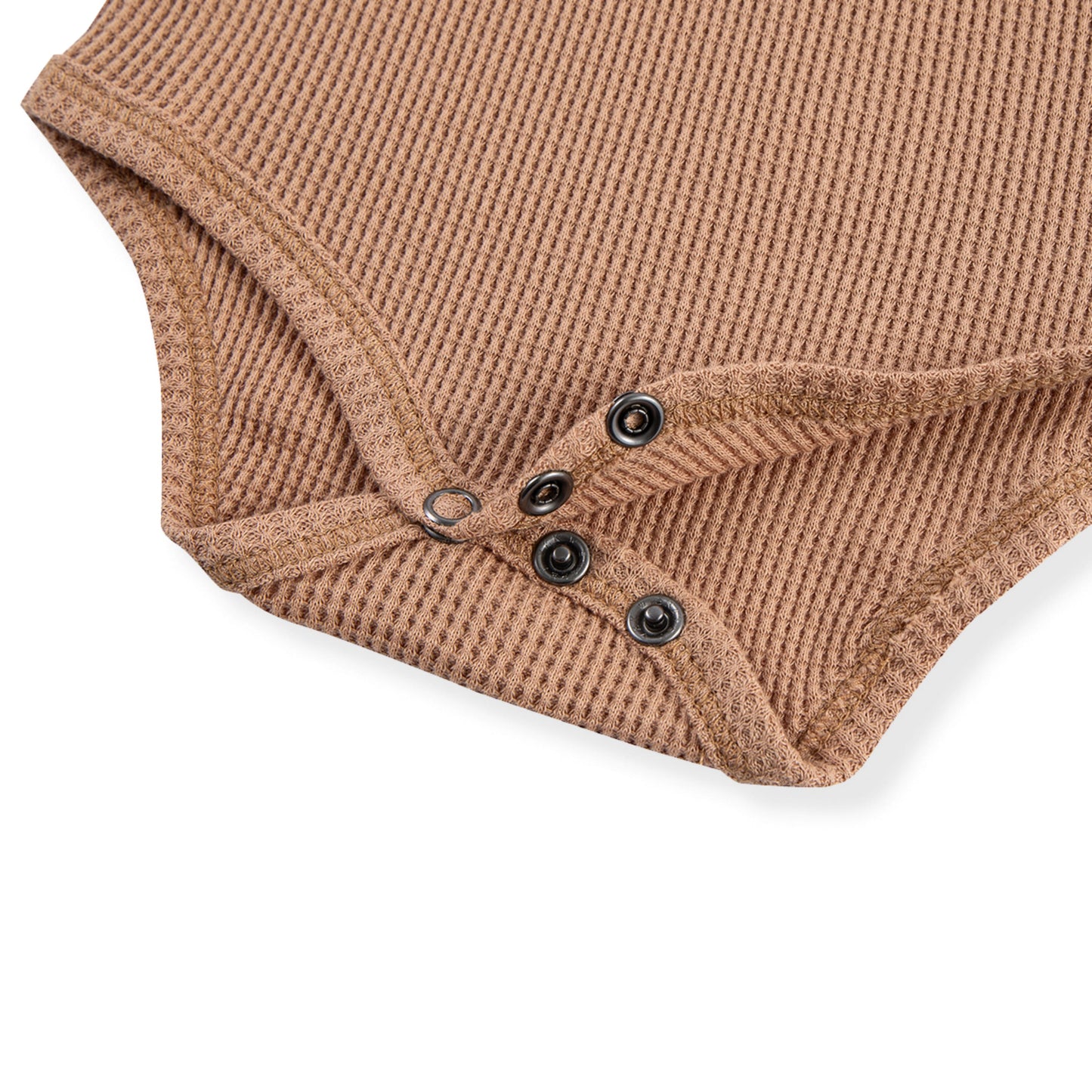 Tawny Rose Waffle Long Sleeve One Piece