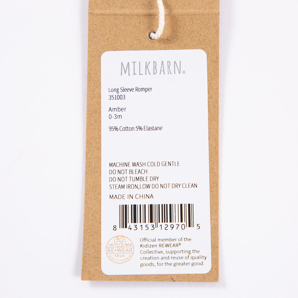 Milkbarn Kids Cotton+Spandex Stretch Button Romper baby Apparel Pajama in Amber fabric Picture