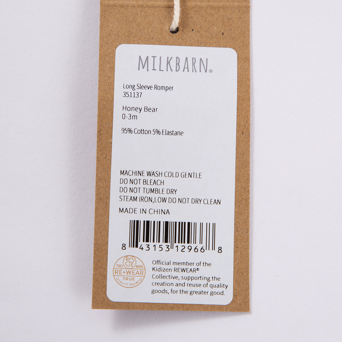 Milkbarn Kids Cotton+Spandex Stretch Button Romper baby Apparel Pajama in Honey Bear fabric Picture