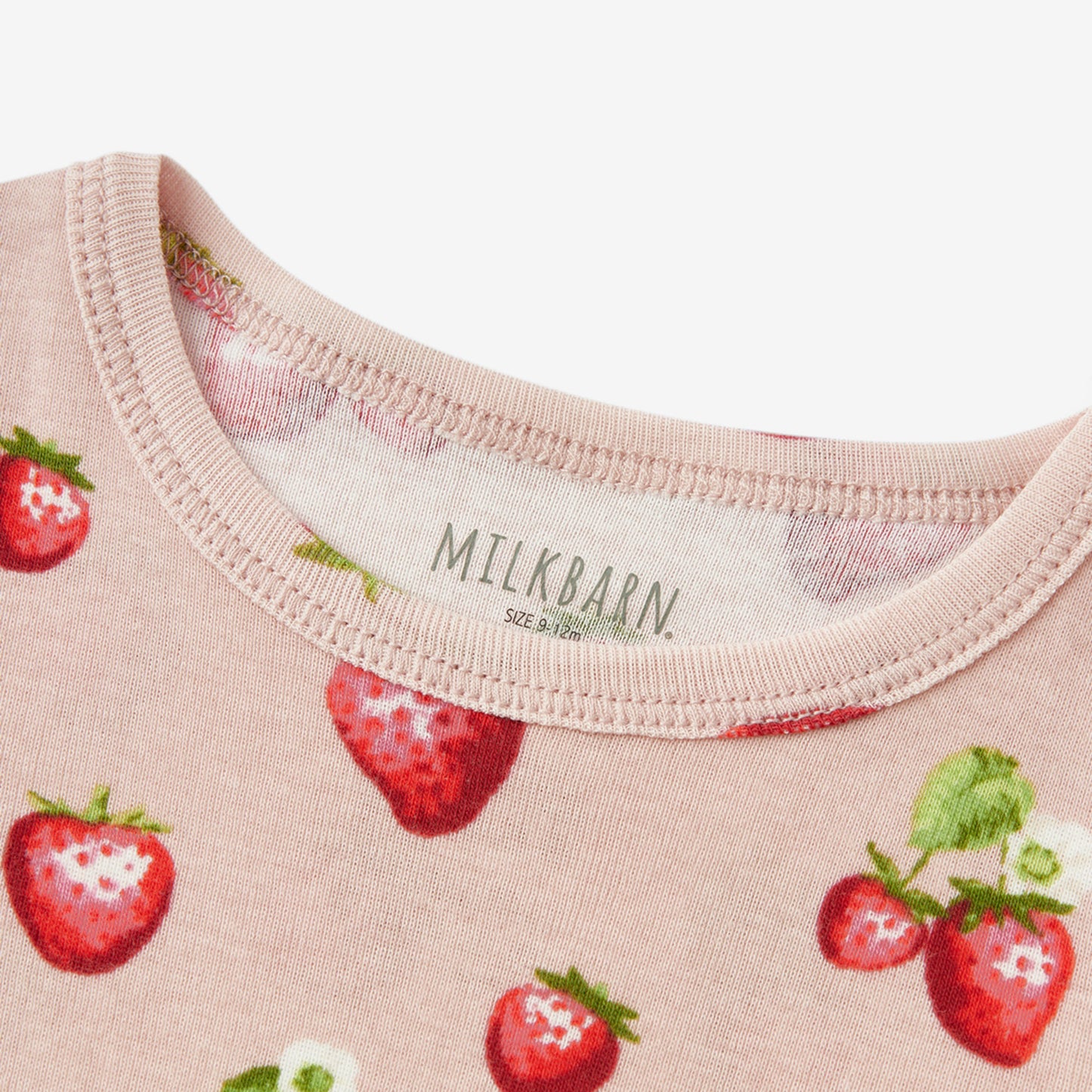 Strawberry Organic Cotton LS Two Piece Pajama Set