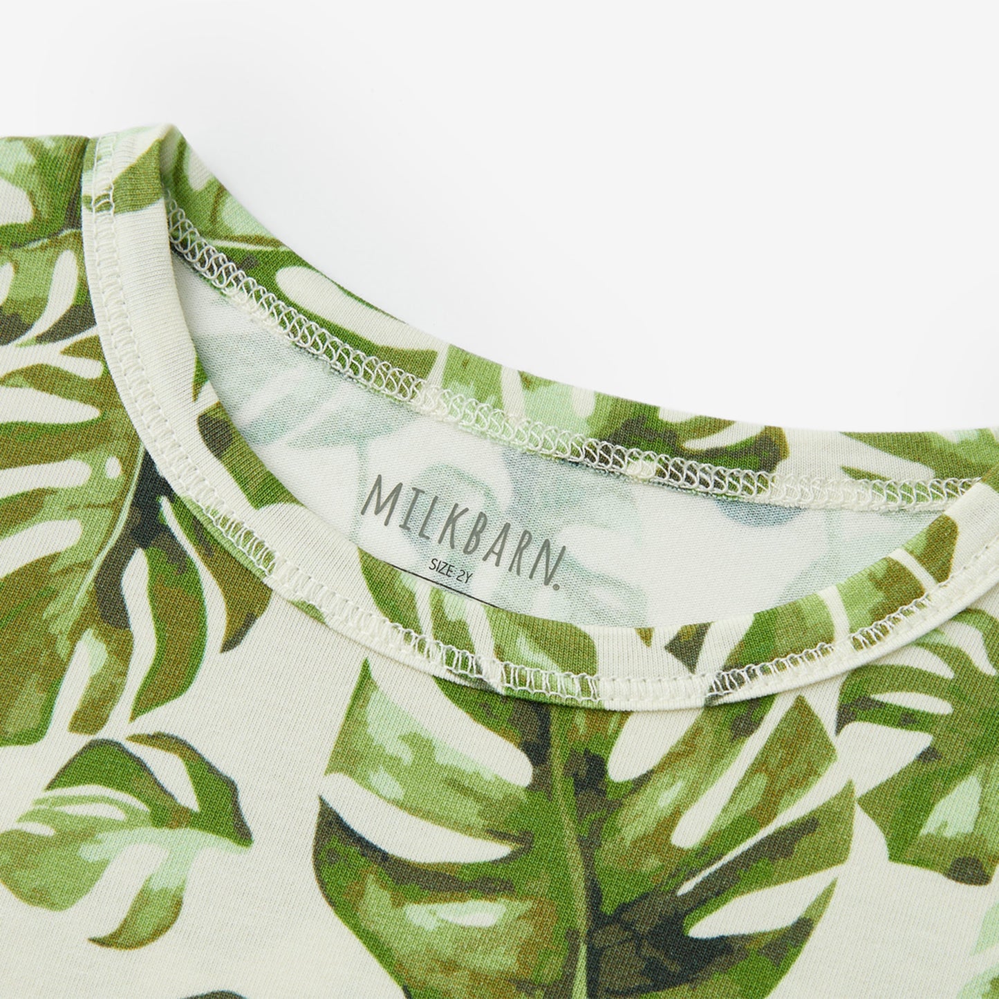 Island Leaf Cotton Stretch LS Two Piece Pajama Set