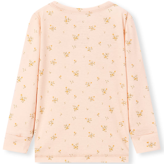 Organic Cotton Long Sleeve Two Piece Pajama Set Dainty Floral