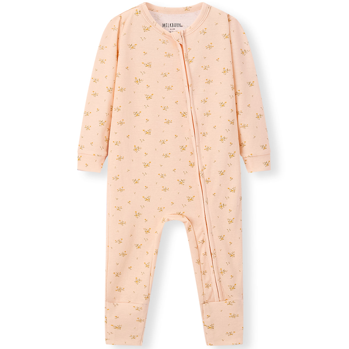 Organic Cotton Convertible Footed Romper Dainty Floral
