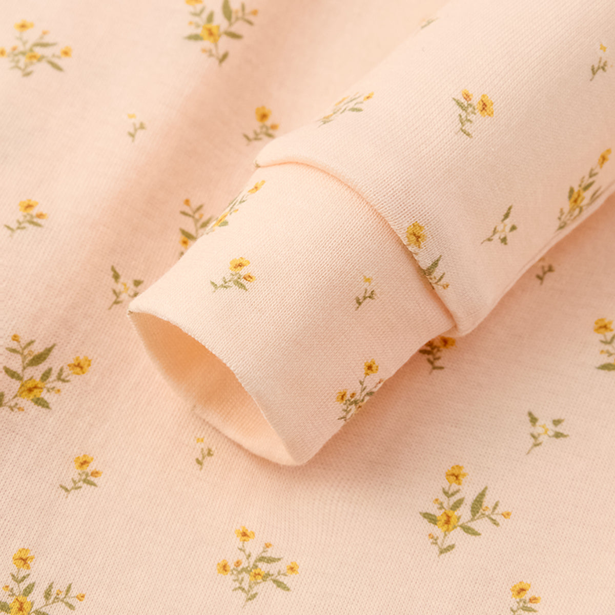 Organic Cotton Convertible Footed Romper Dainty Floral