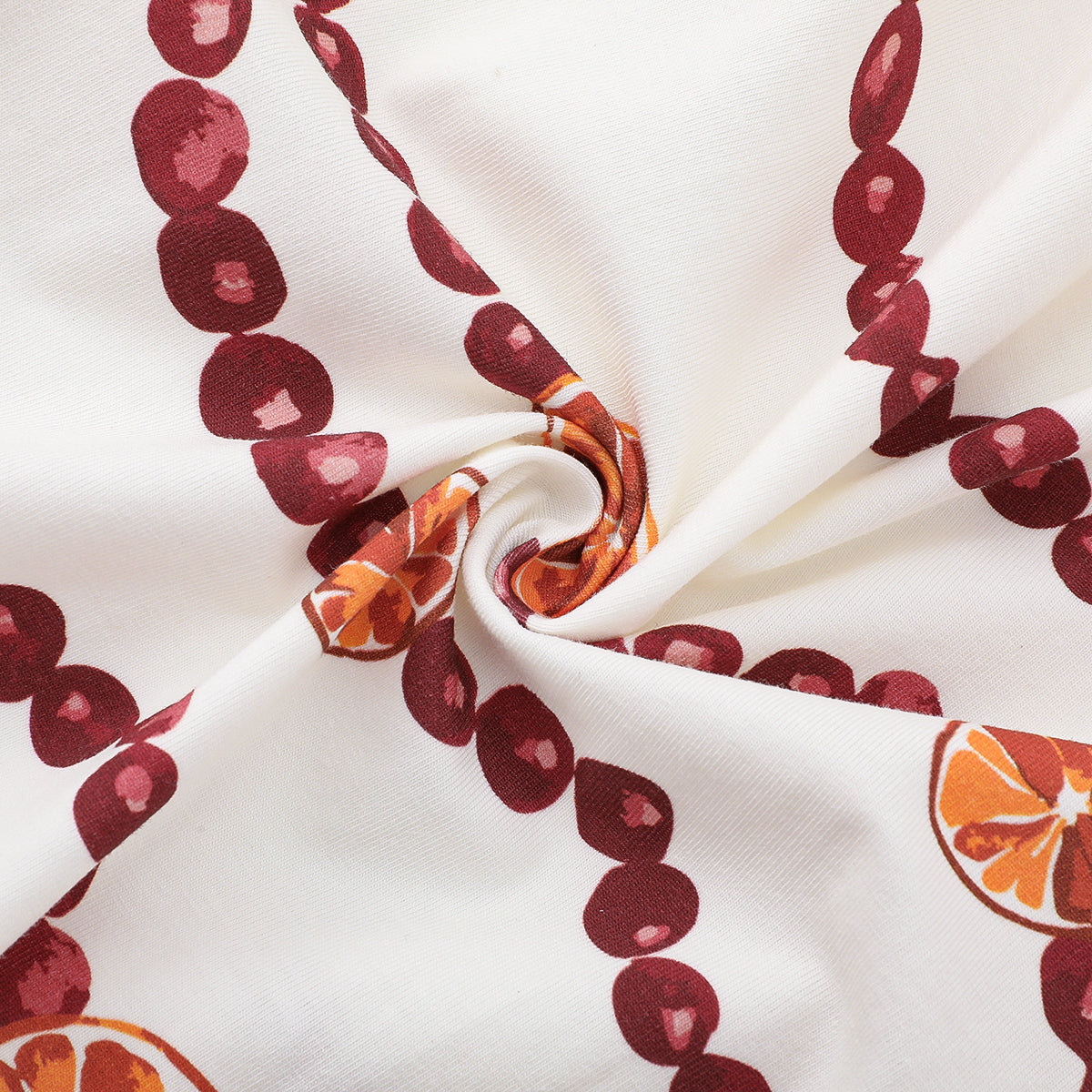 Cotton Stretch Convertible Footed Romper Cranberry Garland