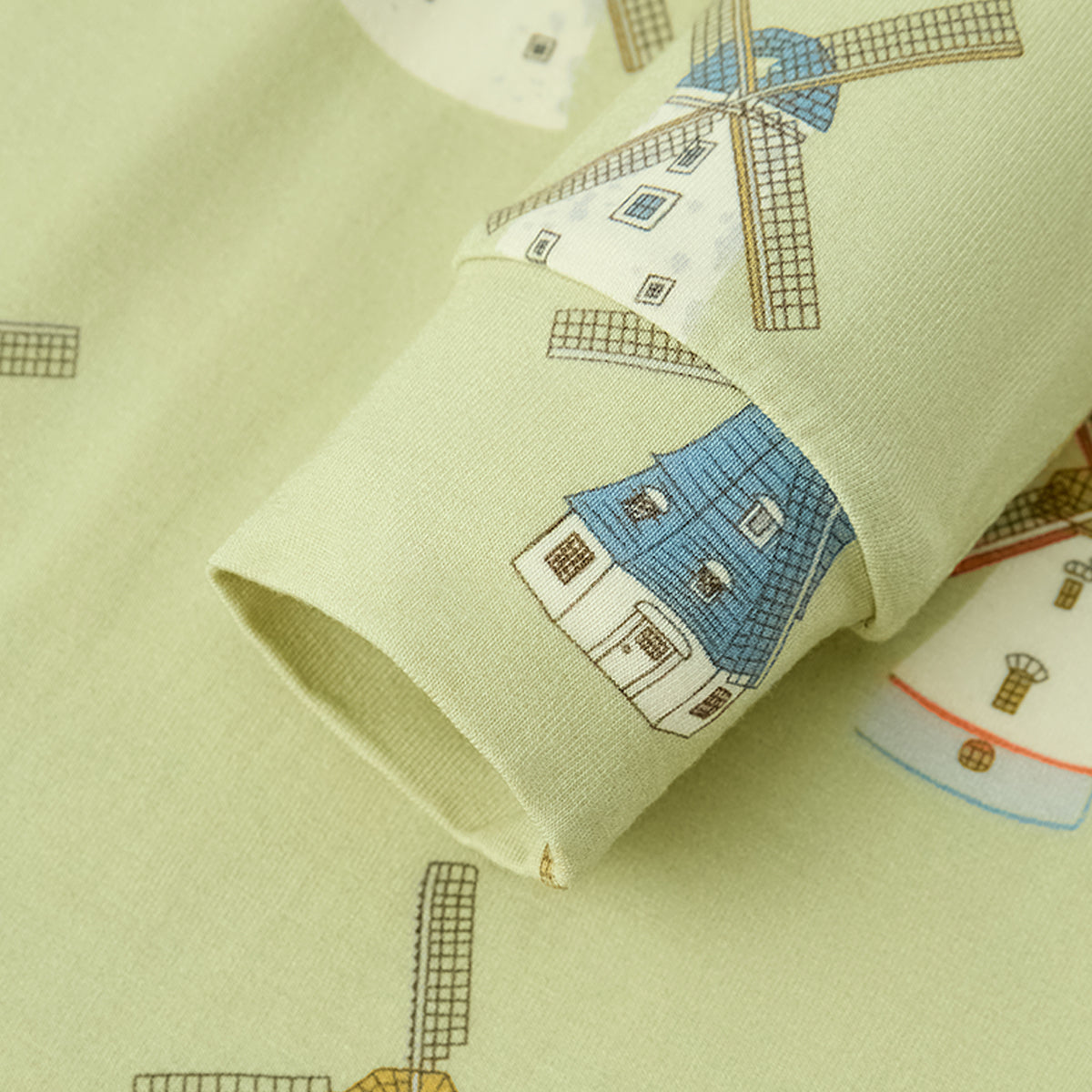 Luxe Stretch Zipper Footed Romper Windmill