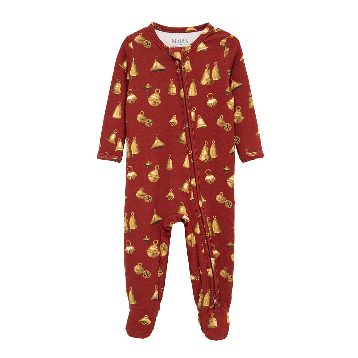Vintage Bell Brushed Zipper Footed Romper